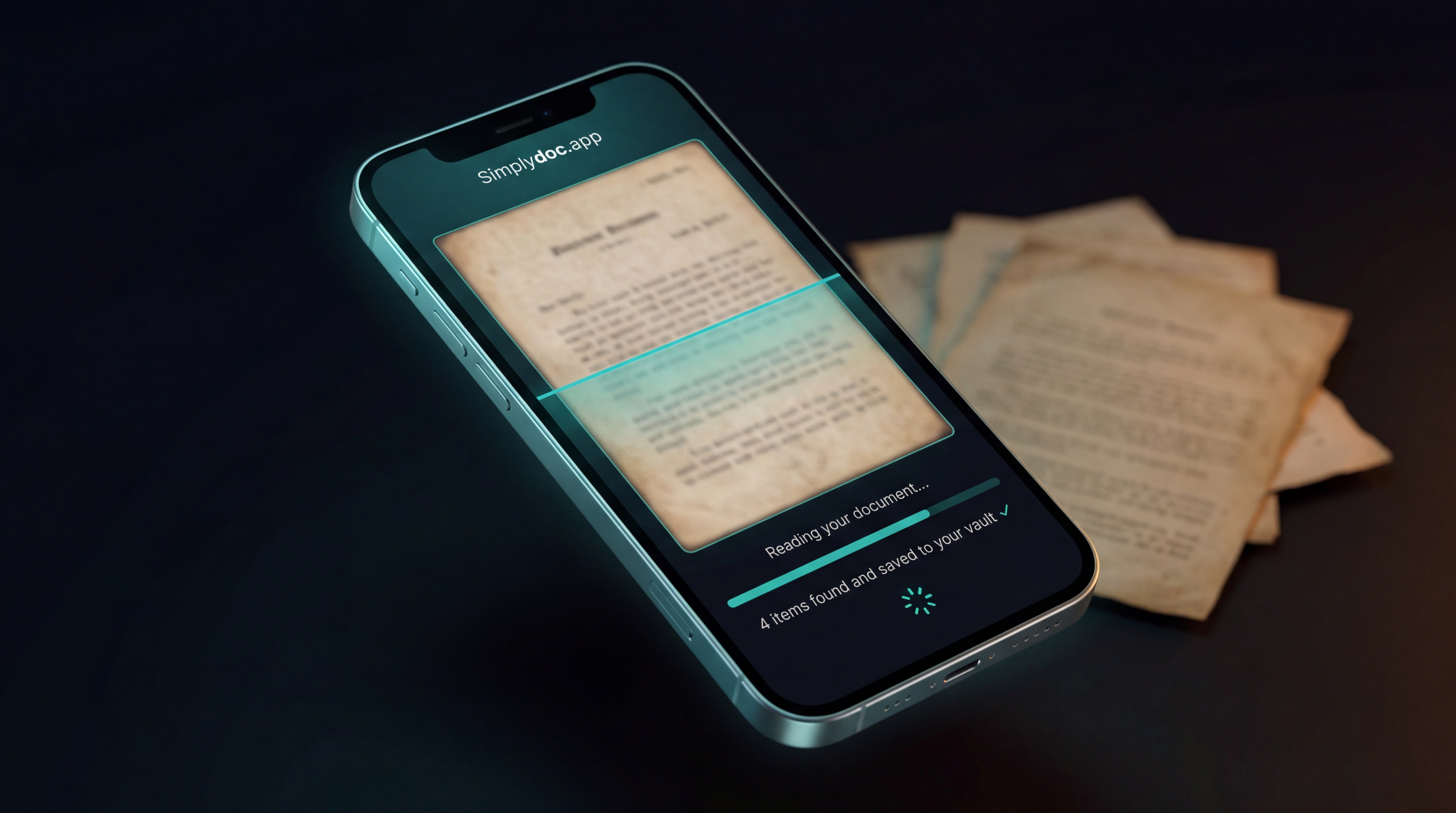 A collection of heritage documents — Tamil script certificate, Hindi land deed, Arabic birth registration, family photographs — laid out on a dark surface